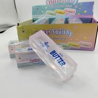 Jouet anti-stress personnalisé en forme de beurre avec logo, en gelée de pétrole, à remontée lente, OEM ODM pour cadeaux d'entreprise en gros