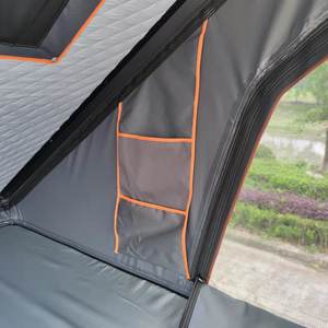 Odm/oem ขนาดใหญ่4X4รถกระบะรถบรรทุกเต็นท์สามเหลี่ยมบนชั้นดาดฟ้าเต็นท์อลูมิเนียมพับรถเต็นท์ตั้งแคมป์บนหลังคา OEM กลางแจ้ง - Product Image 3