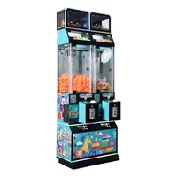 Machine à griffes double Magic Claw Twin, à monnayeur, pour petits prix et jouets en capsule, avec double compartiment de récompenses
