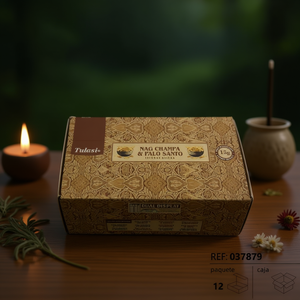 Bastoncini d'Incenso Tulasi Nag Champa & Palo Santo 15g Confezione Doppia - Product Image 2
