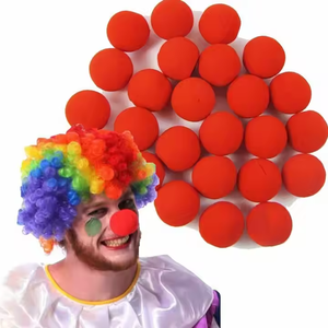 <span class=keywords><strong>Nez</strong></span> de clown d'Halloween Couleur rouge Fête de bal personnalisée Boule éponge ronde rouge Éponge de cirque Mousse amusante <span class=keywords><strong>Nez</strong></span> de clown - Product Image 1