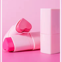 Fard à joues coeur rose contenant crème fard à joues bâtons lumineux fard à joues baume logo personnalisé maquillage de marque privée fard à joues crémeux