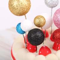 Boules de Décoration de Gâteau Or et Argent, Boules de Décoration, pour Fête d'Anniversaire, Mariage, Dessert, Cupcake, SP-170, DIY, 20 Pièces