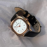 Montre de luxe pour homme, étanche 30M, verre luminescent, bracelet en cuir 14mm, boîtier en acrylique, fermoir papillon, quartz, style business