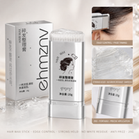 Cire coiffante en stick 20g pour cheveux, marque privée, gel lissant pour le contrôle des bords, sans résidu blanc, tenue forte, anti-frisottis, pour femmes