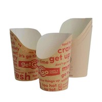 Gobelets en papier kraft imprimés sur mesure, biodégradables, pour emballages alimentaires à emporter, frites, gaufres aux œufs