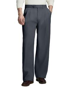 Pantalons habillés décontractés pour hommes, style <span class=keywords><strong>Old</strong></span> Money, plissés, larges, vintage, coupe décontractée, pantalons de travail, pantalons de bureau - Product Image 3