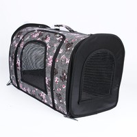 Sac de transport pour animaux de compagnie portable, imprimé, respirant, imperméable, pliable, avec fermeture éclair, grande capacité, rectangulaire, pour chat