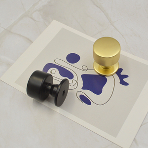 Witte Ladekast Handvat Keukenknoppen Handgrepen Voor Meubels Zwarte Knoppen Rond - Product Image 2