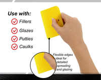 Ensemble de grattoirs en plastique réutilisables de 3 tailles pour bondos, remplisseur de carrosserie automobile DIY