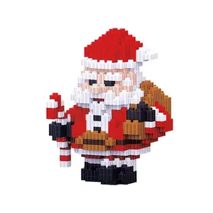 节日积木套装824件Mirco砖圣诞老人积木成人圣诞玩具