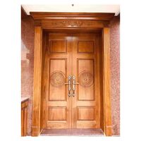 Porte en bois à demi-verre de conception simple Ace, portes principales en teck, images de modèles, vente en gros en Chine, serrure à mortaise pour portes en bois