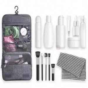 Sacs cosmétiques pour femmes de grande capacité personnalisés, organiseur de toilette suspendu, sac de voyage pour maquillage - Product Image 1