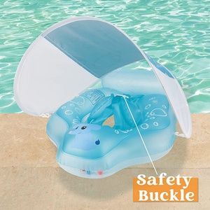 Baby Pool <b>Float</b> with Detachable Canopy, Elephant Pattern Infant Baby Swim <b>Floats</b>, Sun Protection Baby Infant Water Swimming Floa - Product Image 5