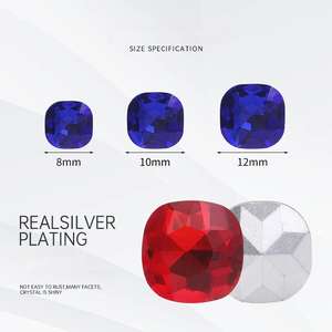 Prix d'usine Forme carrée Pointback Verre Couleur Strass pour Chaussures - Product Image 5