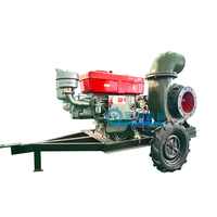 Pompe à eau diesel de 6 pouces pour l'irrigation agricole, pompe à eau manuelle à essence, pompe à eau auto-amorçante