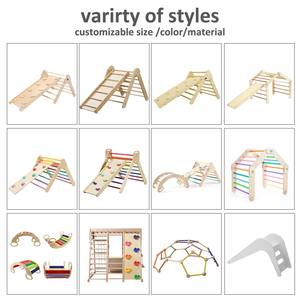 En Oferta, Estructura <span class=keywords><strong>de</strong></span> Juego y Escalada 3 en 1 <span class=keywords><strong>de</strong></span> <span class=keywords><strong>Madera</strong></span> para Interiores, Triángulo <span class=keywords><strong>Pikler</strong></span>, Juguetes Educativos para Niños y Niñas - Product Image 2