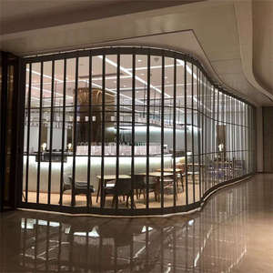 Porte à enrouleur en aluminium avec bande droite en cristal, design moderne, étanche, <span class=keywords><strong>taille</strong></span> personnalisée, garantie 5 ans - Product Image 5