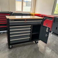 Ensemble de chariot à outils de réparation automobile en fer robuste de haute qualité, roulettes de 5 pouces, 6 tiroirs, grande boîte à outils pour garage, atelier, OEM