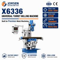 Fraiseuse à tourelle JORSEN X6336, fraiseuse verticale universelle, broche ISO40 pour pièces moulées et composants mécaniques
