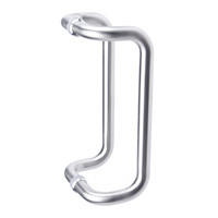 Poignée de porte de bureau double face en tube ovale SUS304 pour porte en verre et porte en bois avec installation facile