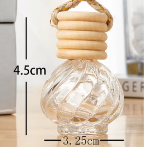 Nhà Máy cấp hương liệu Nước hoa xe hơi khuếch tán chai phẳng thủy tinh rỗng với nắp gỗ và vương miện nắp tinh dầu bốc hơi - Product Image 6