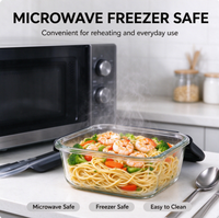 Ensemble de 12 contenants alimentaires en borosilicate de haute qualité avec couvercles hermétiques, bols micro-ondables pour la préparation des repas, adaptés au congélateur