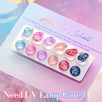 Vernis Gel Pailleté Réfléchissant Aurora-Shell SANS HEMA & TPO, Vente en Gros Marque Privée, Vernis Gel Flash pour Nail Art, Logo Personnalisé