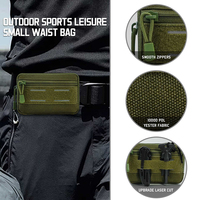 Kantong Organizer EDC Kustom dengan Reflektor, Tas Pria Taktis Molle Tahan Air Kantong Penyimpanan Alat Kecil Dompet Multifungsi