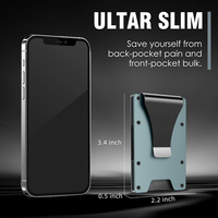 Dompet Pria Aluminium Premium RFID untuk Promosi, Tempat Kartu Bisnis, Tempat Kartu