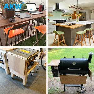 AKW Side Núi Khe Cắm Duy Nhất Gấp Nhỏ Đúc Sắt Kệ L Giá Tường Gỗ Chân Đế Ẩn Lỗ Thép Không Gỉ - Product Image 4