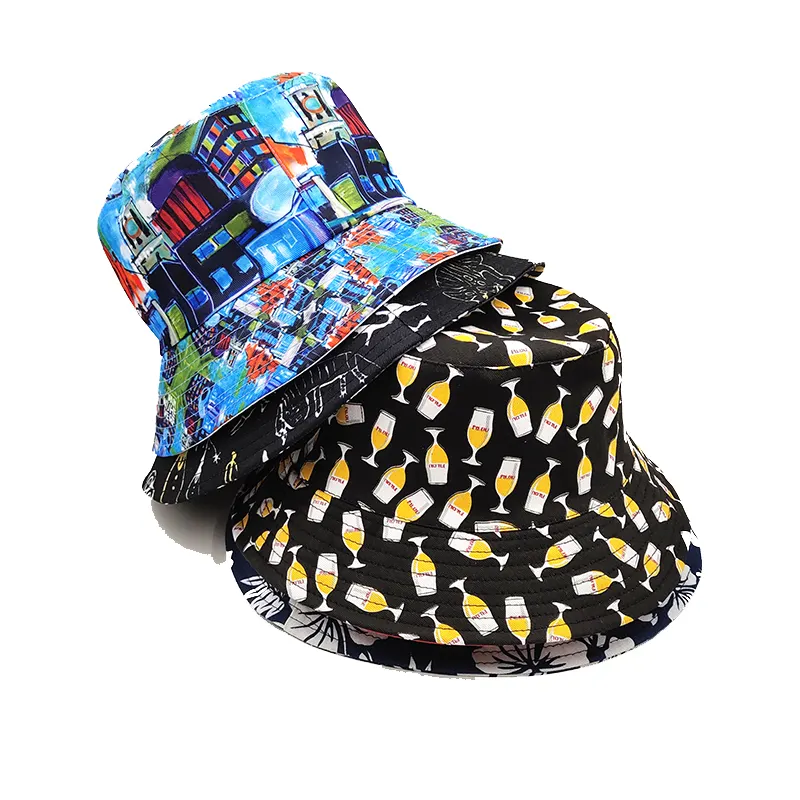 Custom All Over stampa modello Sombrero Pescador Sun Fisher cappello con Logo personalizzato Unisex cappello