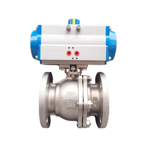 Válvula de bola con brida de plataforma alta neumática ANSI Q641F-150LB con tratamiento térmico FRAS y vástago sólido a prueba de golpes - Product Image 1