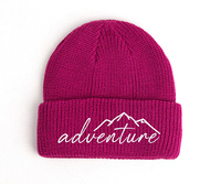 Casquette en tricot avec logo brodé personnalisé et patch en cuir, bonnet d'hiver à revers pour cadeaux d'entreprise et cadeaux promotionnels