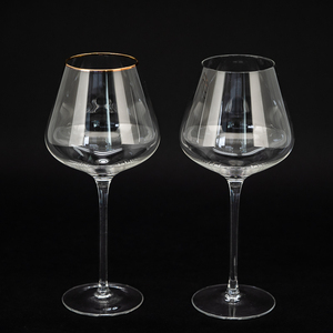 Riutilizzabile di lusso gold rim design calice <span class=keywords><strong>fata</strong></span> di cristallo turco bicchiere di vino rosso set da cena - Product Image 2