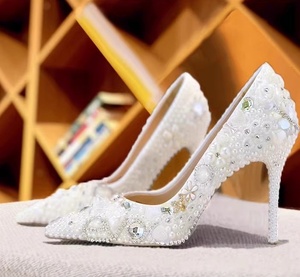Sandalias de tacón alto con pedrería de lujo para banquetes, fiestas, bodas, damas de honor, vestidos de mujer, tacones altos - Product Image 1