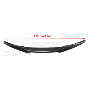 Aileron arrière en fibre de carbone véritable pour Audi A4 B9 S4 M4 berline 4 portes / A4 Quattro 2017-2018, extension de becquet de coffre arrière - Product Image 3