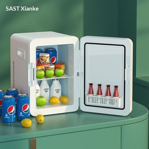 Mini Refrigerador de 20L <span class=keywords><strong>con</strong></span> Panel de Acero Inoxidable y Doble Enfriamiento, Ideal para Dormitorios, Autos y Uso Doméstico, <span class=keywords><strong>con</strong></span> Espacio para Almacenamiento de Cosméticos, en Oferta - Product Image 2