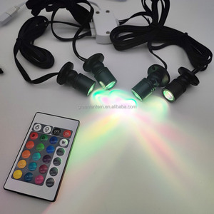 Diameter 20mm Aluminum DC12V 1.5W RGB Different <strong>Plug</strong> Surface Mounted Showcases, Cabinets, Wardrobes Small <strong>Spotlights</strong> - Product Image 1
