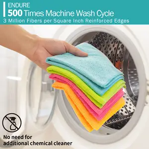 Handuk pembersih Microfiber kustom, handuk mikrofiber dapat dicuci untuk mencuci kain dapur Mobil