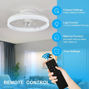Xd56 Modern <b>Remote</b> <b>Controlled</b> Ceiling Fan Without Blades With Led Light Acrylic <b>Lamp</b> Large Ceiling Fan Manufacturers - Product Image 2