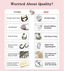 Boucles d'oreilles imperméables bijoux en acier inoxydable plaqué or 18 carats boucles d'oreilles créoles <span class=keywords><strong>creuses</strong></span> à trois couches en <span class=keywords><strong>forme</strong></span> <span class=keywords><strong>de</strong></span> C pour femmes - Product Image 3