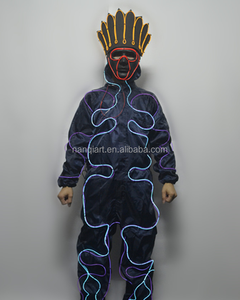 Barato hecho a mano de buena calidad puesta en escena desgaste tamaño adulto luces LED luminosas coloridas baile Robot Cosplay <span class=keywords><strong>disfraz</strong></span> para fiesta - Product Image 1