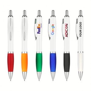 ปากกาลูกลื่นพลาสติกพิมพ์โลโก้ตามสั่ง หลายสี ดีไซน์ทันสมัย หมึกสีดำ หัวปากกา 1.0 มม. สำหรับของขวัญส่งเสริมธุรกิจ - Product Image 6