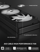 Refroidisseur liquide CPU haute performance 360 mm ARGB AIO à triple ventilateur pour PC de jeu