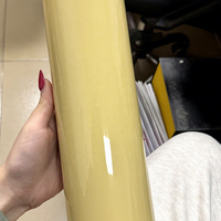 Film de protection auto-réparant PET TPU ultra brillant jaune noix de coco à faible adhérence, anti-rayures, pour logos intérieurs de voiture, autocollants de véhicule, vinyle de covering