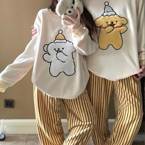 Pijamas de Pareja de <span class=keywords><strong>Mickey</strong></span>, Gruesos para Invierno, para Mujer, Hombre Puede Usarlos como Ropa de Abrigo, Conjunto de Traje para el Hogar - Product Image 5