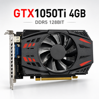 Carte graphique GeForce GTX 1050Ti 4 Go GDDR5 128 bits pour jeux vidéo, refroidissement par ventilateur unique pour PC de bureau