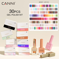 CANNI CC1-CC8 Nouveauté : Kit de vernis à ongles UV en gel sans HEMA ni TPO, 30 pièces/ensemble, pour usage professionnel en salon de manucure
