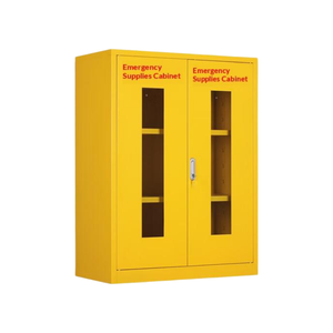 Emergency Supplies Cabinet 1200x900x450mm Double Tempered Glass Door Second Layer Shelf Fire & Rescue Equipment Enclosure - Product Image 2
